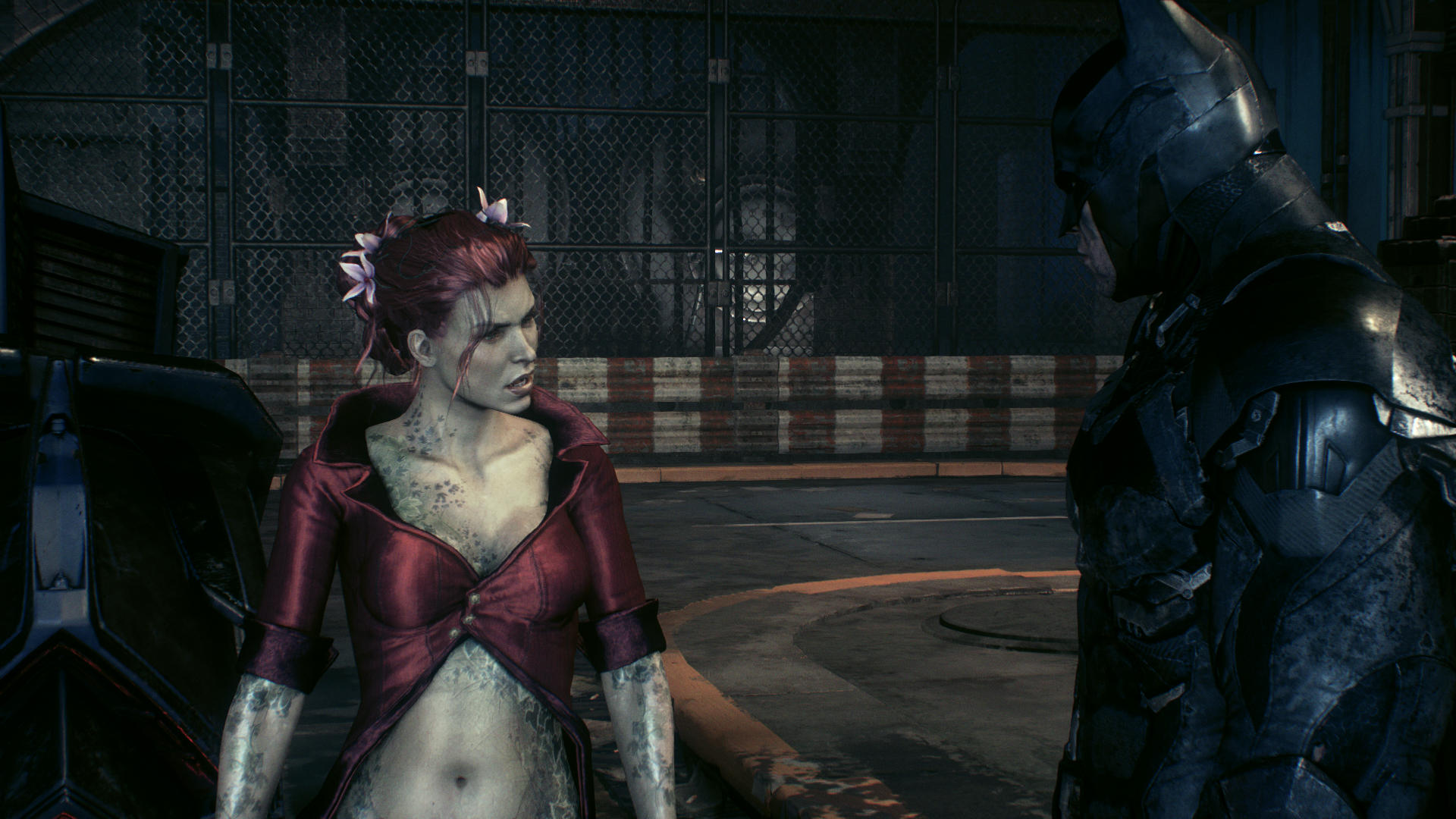 Batman and Poison Ivy talking