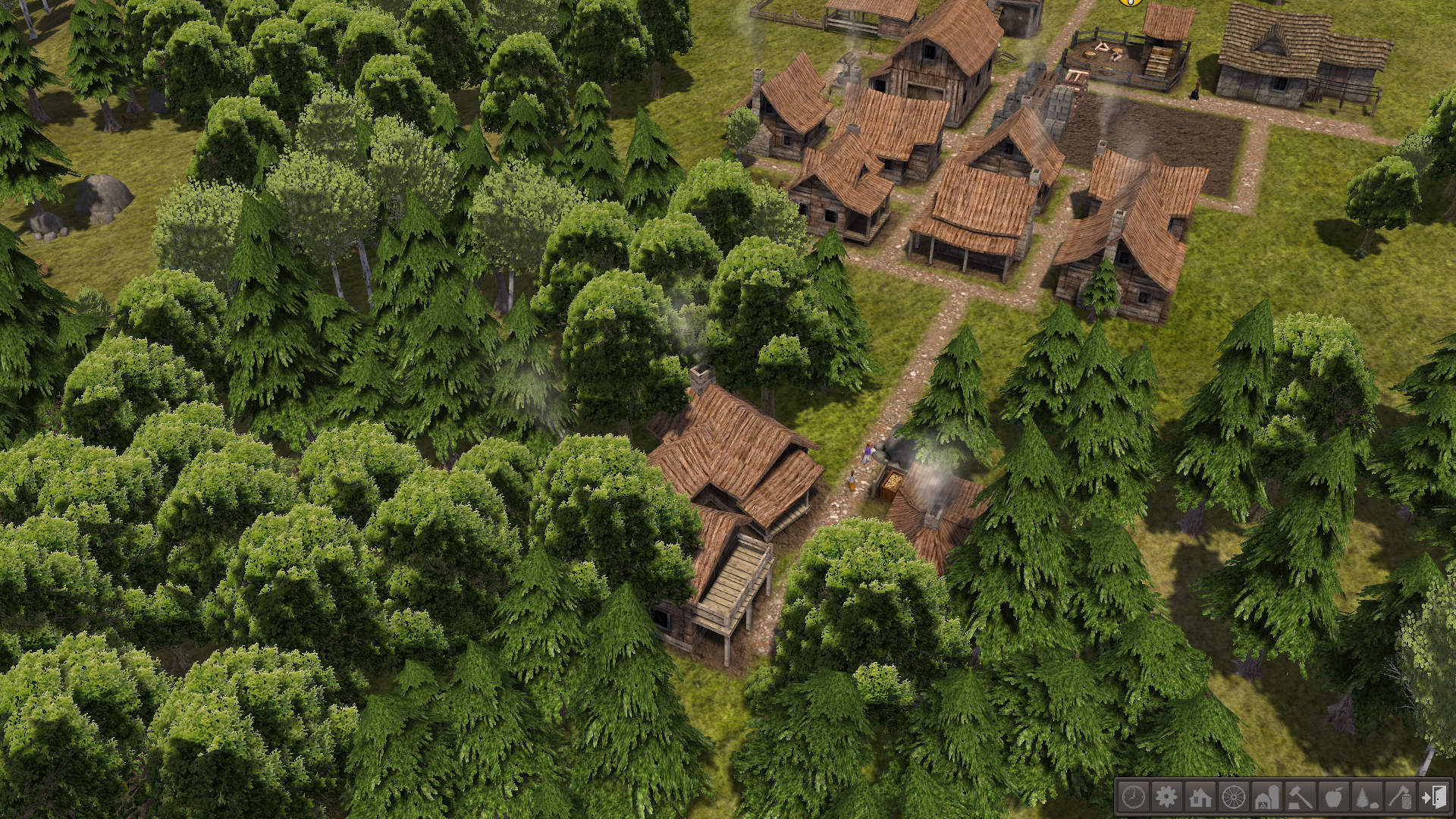 Houses in the forest