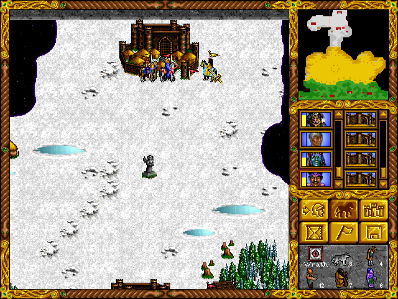 Castle in snowlands being surrounded by enemy heroes