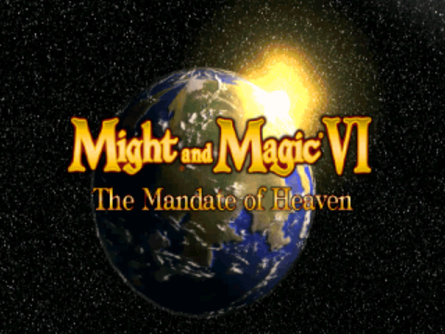 Might and Magic 6 title during intro video