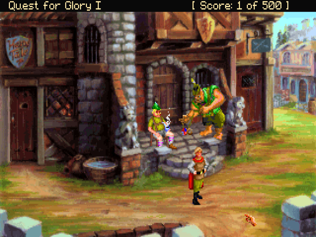 The Hero standing by the sheriff in VGA version